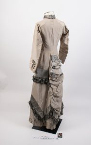 back of 1877 wedding ensemble, New Zealand