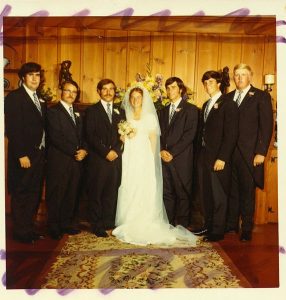 Nantucket wedding party, 1975