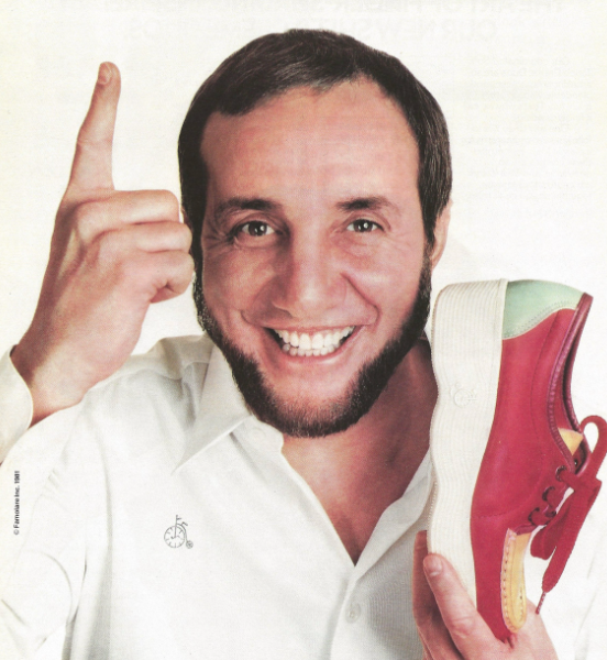 Ad featuring shoe designer Joe Famolare